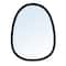 Hello Honey® 11.25" x 14.75" Black Matte Elegance Wall Mirror